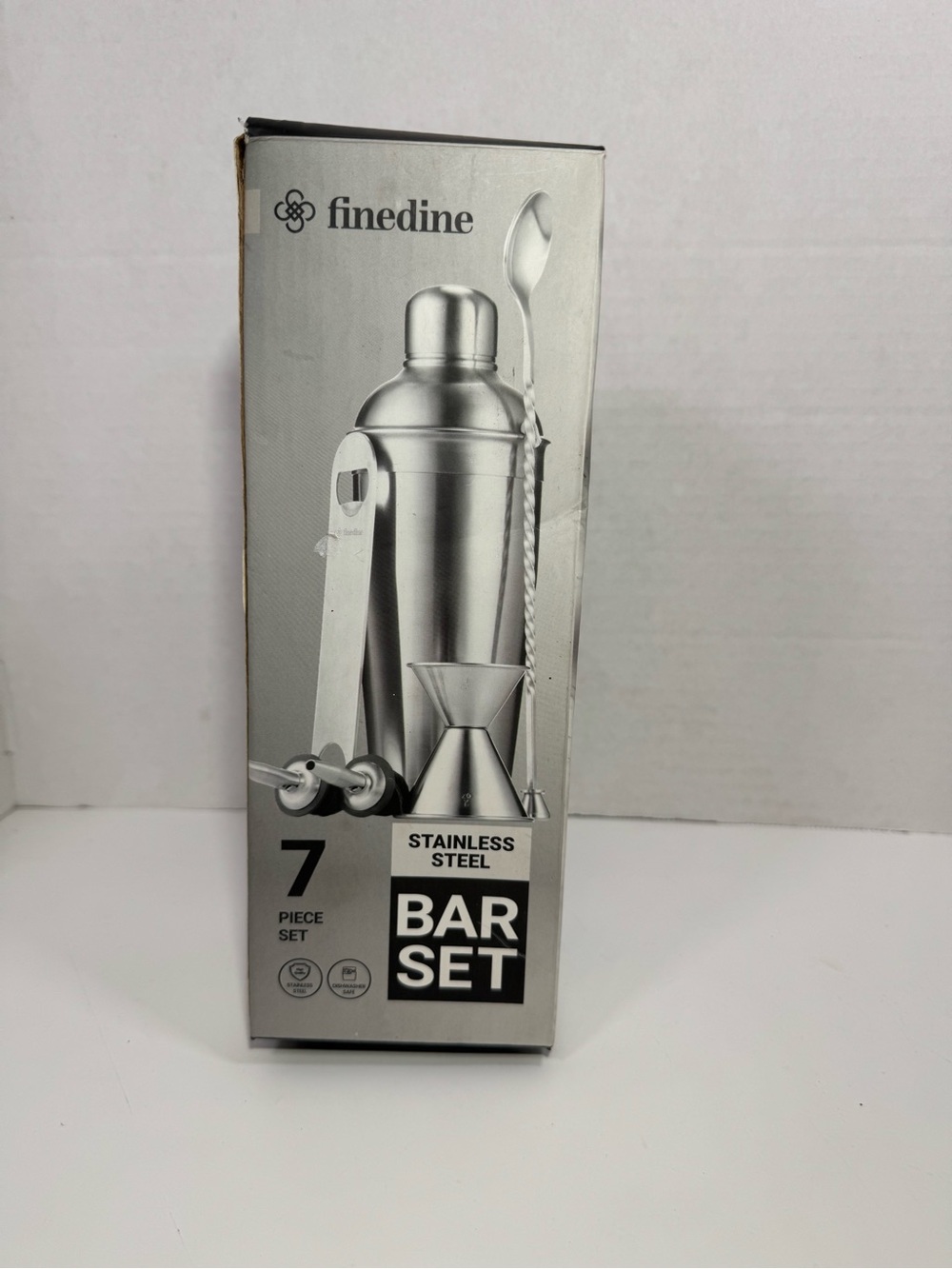 Finedine Silver Stainless Steel 7-Piece Bar Set